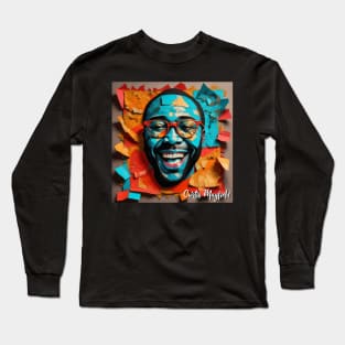 Curtis Mayfield // Paper Art Long Sleeve T-Shirt